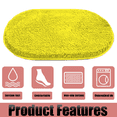 thumbnail image 4 of MK Gdledy Chenille Oval Bath Rug 20x32, Rubber Backing Quick Dry Washable Microfiber Mats，Yellow, 4 of 6