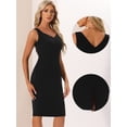 thumbnail image 2 of DARING DIVA Women's Sleeveless Bodycon Pencil Dresses XS Black, 2 of 6