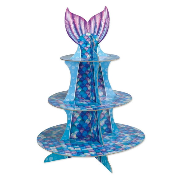 Mermaid Cupcake Stand, 16", (1/Pkg)