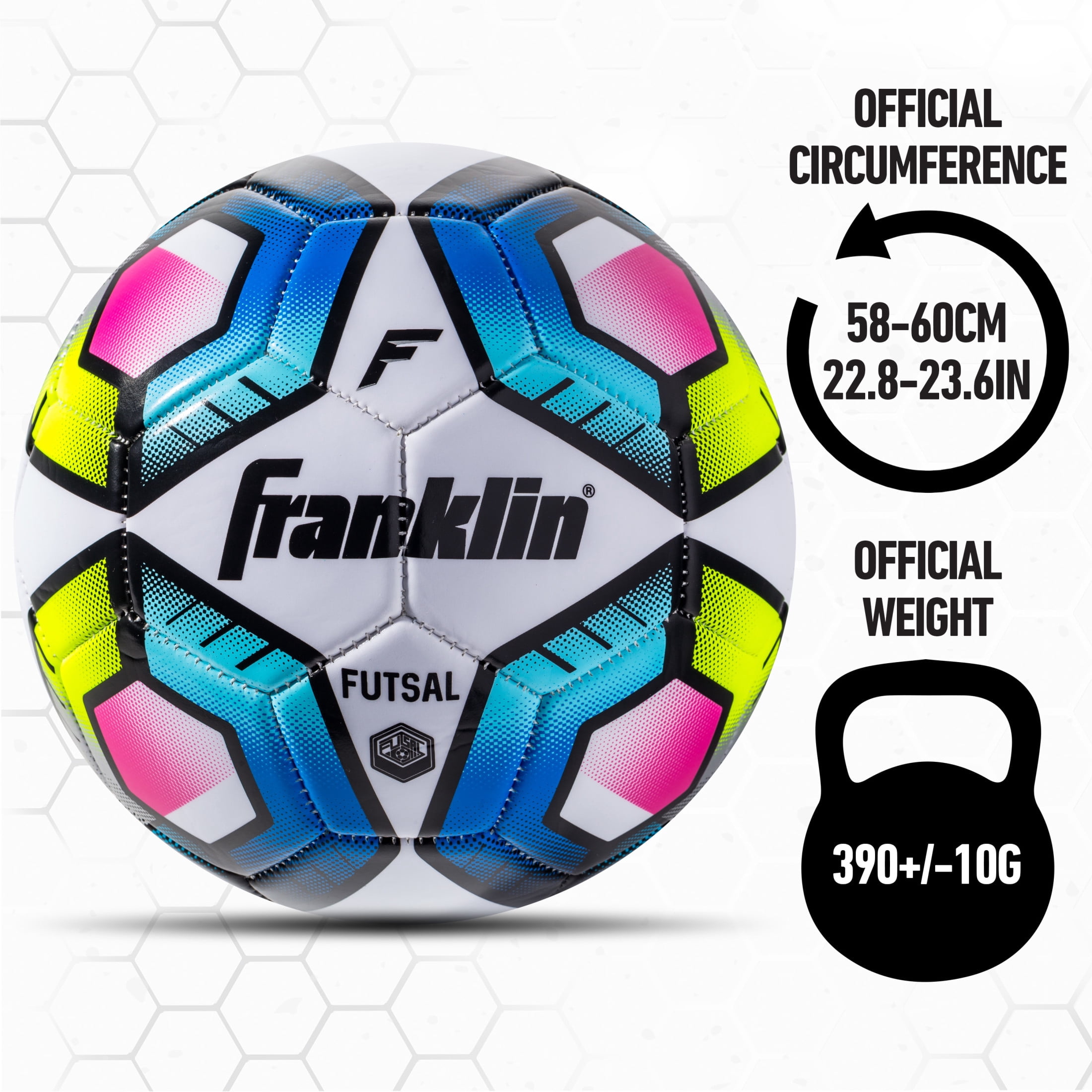 Franklin Sports Futsal Ball - Low Bounce Futsal and Indoor Soccer Training Ball - Heavy Indoor + Outdoor Construction - Junior Size - Size 3
