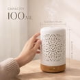 thumbnail image 2 of Essential Oil Diffuser White Ceramic Diffuser 100 ml Timers Night Lights and Auto Off Function Home Office Humidifier Aromatherapy Diffusers for Essential Oils, 2 of 7