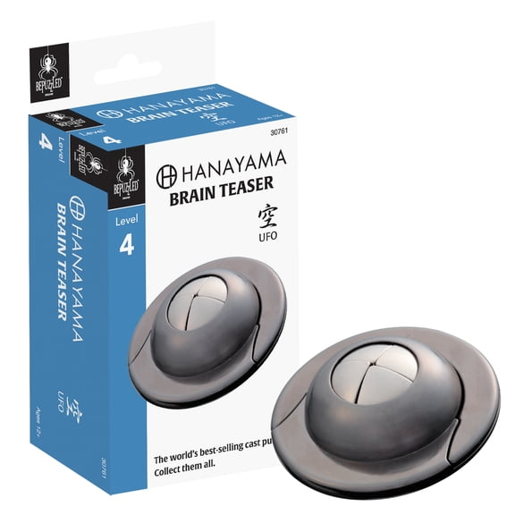 BePuzzled, UFO Hanayama Metal Brainteaser Puzzle Level 4 Ages 12 