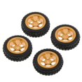 thumbnail image 1 of 4pcs neumáticos de goma modelo RC juguetes para compatibles con K989 Amarillo, 1 of 10