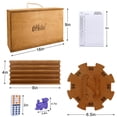 thumbnail image 4 of Juego de dominó Mexican Train Offelec Double 12 con 8 soportes, 4 of 8