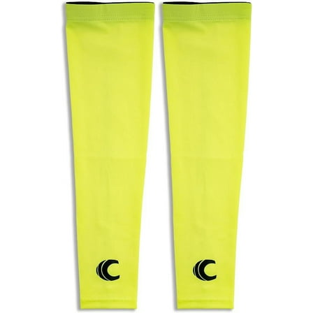 Cannon Sports Cooling Arm Sleeves for Men and Women, Breathable, Moisture-Wicking Sun Protection Clothing (Pair) (Neon-Green, XX-Large)
