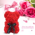 thumbnail image 1 of Flor Rosa Oso Muñeca Día de San Valentín Regalo de Navidad Decoración de boda (Rojo) Likrtyny juguetes de los niños, 1 of 7