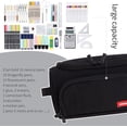 thumbnail image 3 of HVOMO - Estuche para lápices de gran capacidad, para guardar marcres, bolsa de papelería simple, organizr de oficina, para lescentes, niñas, adultos y estudiantes (negro), 3 of 3