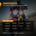thumbnail image 4 of Nilight 7 Inch Motorcycle LED Headlight 4.5 Inch Fog Lights Auxiliary DOT Kit Compatible with Harley Davidson Electra Street Glide Fat Boy Road King Heritage Softail CVO, 4 of 8