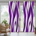 thumbnail image 5 of Outdoor Curtains for Patio Waterproof, Purple White Moire Outdoor Privacy Panels Grommet, Modern Abstract Art Blackout Outside Curtains for Porch/Cabana/Pergola/Gazebo 54"x84", 2 Panels, 5 of 8