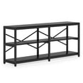 thumbnail image 3 of Topcobe 3-Tier Console Table, 70.9" Long Foyer Sofa Table with Storage Shelves, Modern Furniture for Indoor, Black, 3 of 4