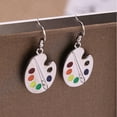 thumbnail image 3 of Milue Classy Rainbow Colour Paint Brush Palette Necklace Drop Hook Earrings Kit, 3 of 13