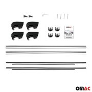 Lockable Roof Racks Luggage Carrier for Opel Crossland X 2017-2024 Alu Gray
