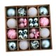 thumbnail image 5 of Adorno de bola navideña, decoración de bola navideña, colección decorativa, irrompible Azul Blanco Rosa, 5 of 9