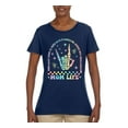 thumbnail image 2 of Wild Bobby Motherhood Some Days I Rock It Skeleton Hand Women Graphic Tee, 2 of 6