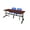 Cherry / Blue, variant on Romig Axis-Pro 48 x 24 in. Flip-Top Training Nesting Table- Cherry, 2 M Stack Chairs- Grey