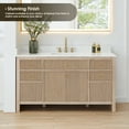 thumbnail image 4 of Cerrito 60" Single Wood Vanity in Nature Oak Engineered Stone Top no Mirror, 4 of 15