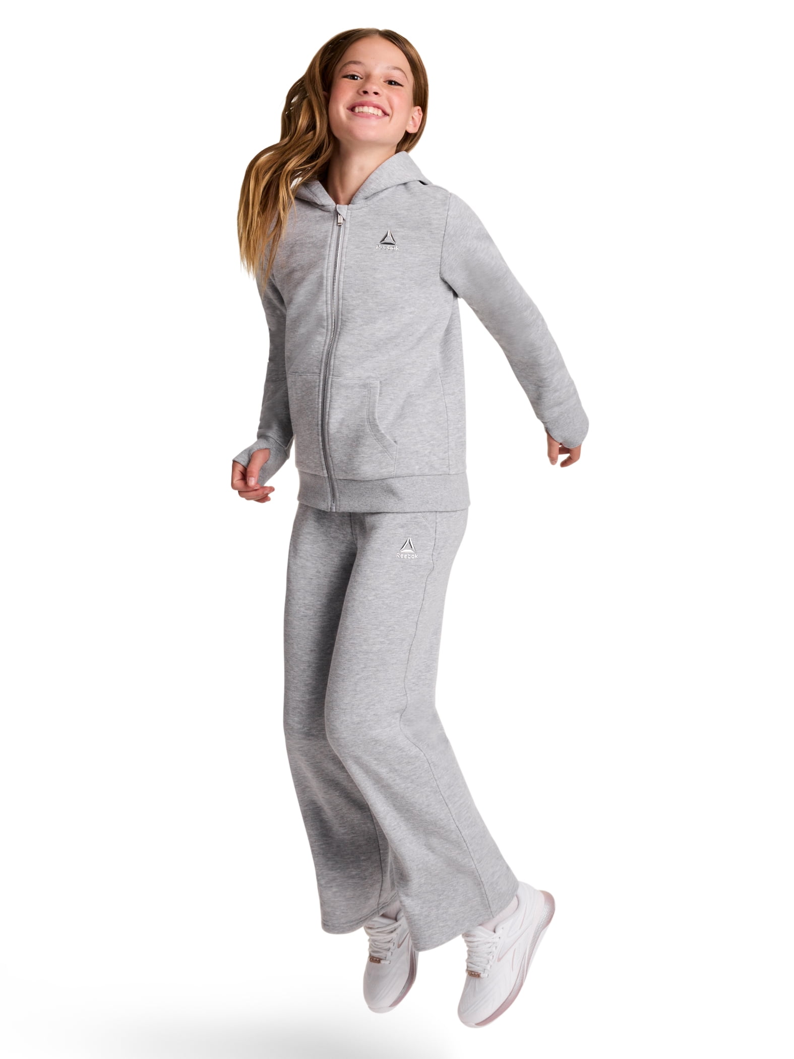 Reebok Girl's Game Day Fleece High Waisted Puddle Pant, Sizes 4-18