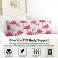 thumbnail image 3 of Long Body Pillow Cover - Soft & Breathable, Hidden Zipper, 20"x54", Tropical Flamingo & Floral Print - Perfect Gift for Beach Lovers, Side Sleepers, Summer Home Decor, 3 of 7