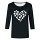 thumbnail image 4 of Camiseta de manga 3/4 con estampado de San Patricio para mujer - Top informal de cuello redondo, tejido de poliéster, tallas S-XXXL, para todas las estaciones, 4 of 4