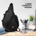 thumbnail image 7 of Large Crossbody Sling Bag for Men Waterproof Shoulder Bag One Strap Sling Backpack for Travel,Work,Hiking,Cycling,Daily,602-Black, 7 of 7