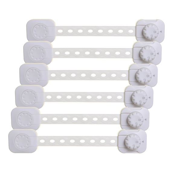 Dreambaby Twist 'N Lock Multipurpose Latch - Child Safety Locks - White - 6 Pack - Model L1435