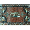 thumbnail image 1 of Ahgly Company Indoor Rectangle Animal Light Blue Traditional Area Rugs, 7' x 9', 1 of 4