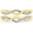 thumbnail image 2 of Gems Jewels 14K Yellow Gold Plated 2.28 Ct Round Cut White Diamond Engagement Christmas Thanksgiving Wrap Guard Enhancer Ring 925 Sterling Silver For Women's -4.5, 2 of 3