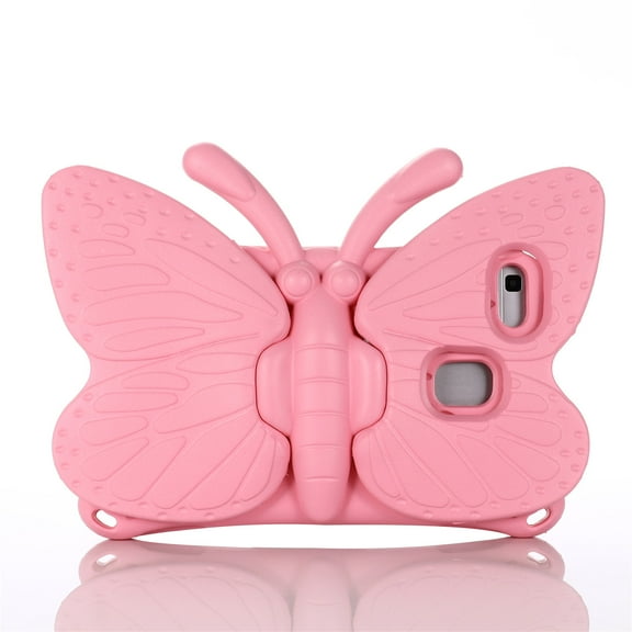 Allytec Kids Case for Galaxy Tab A 8.0 2019 T290/ Galaxy Tab A T380/ Fire HD 8 2017, With PET Screen Protector Cute Butterfly Kids Girls Cover Shockrpoof Drop Protection Kickstand - Pink