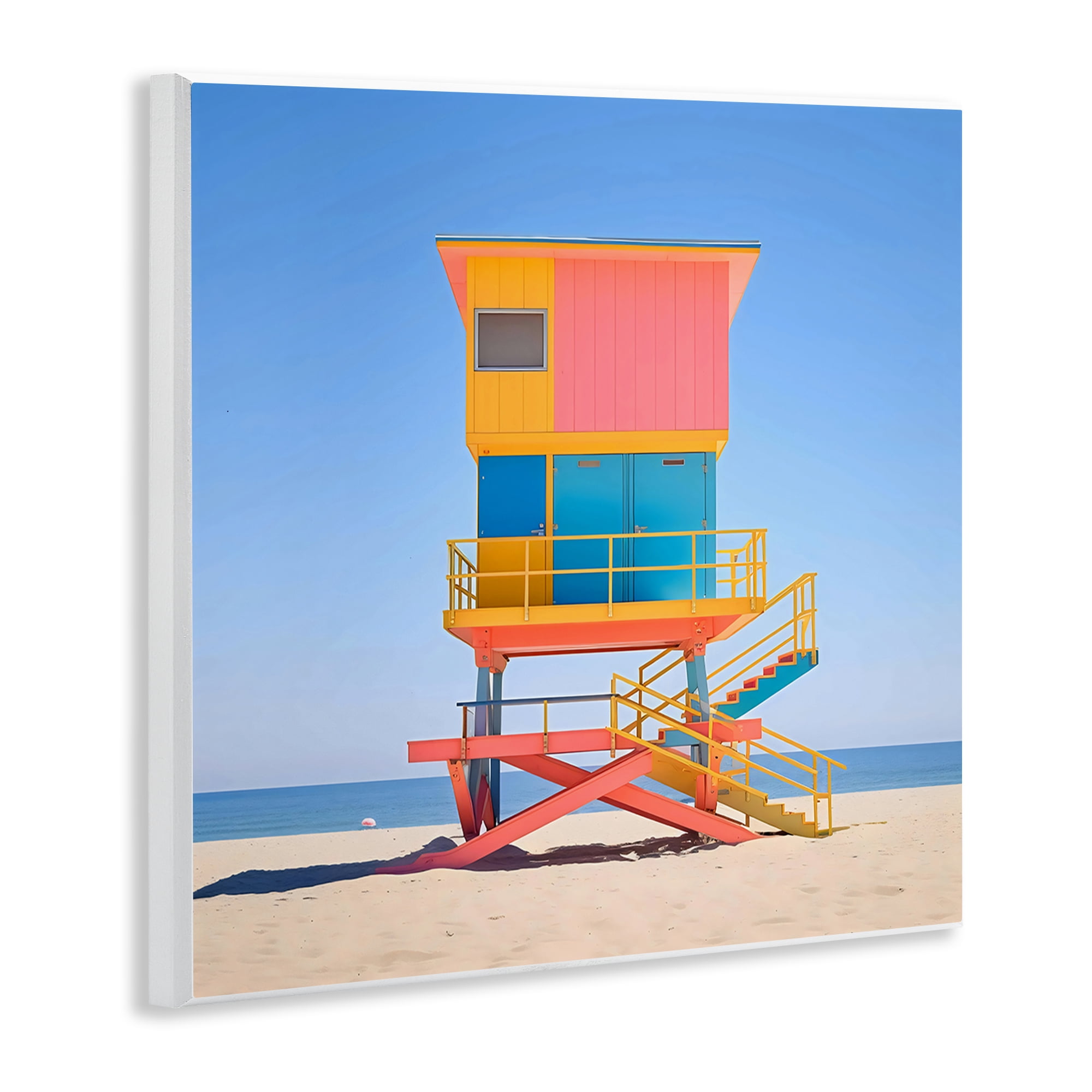 Stupell Industries Deco Lifeguard Tower on Beach Wall Plaque Art, design by Creative Studio