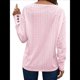 thumbnail image 3 of Blusas Elegantes e Informales para Mujer, con Cuello en V, Larga, Botones, Encaje Calado y Bordado. Rosa S, 3 of 8