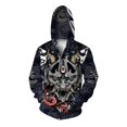thumbnail image 2 of Sudadera con capucha de otoño para hombre, sudadera con cremallera, ropa informal cómoda, sudaderas para hombre, sudadera con capucha con estampado de máscara de espíritu maligno, ropa Y2k para hombre, 2 of 5