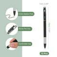thumbnail image 2 of Uxcell Gel Pen Medium Point 0.5mm, 12 Pack Smooth Black Gel Ink Rollerball Pen for Home Office Writing Note Taking Journaling Business, Style 8, 2 of 6