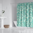 thumbnail image 2 of Turquoise Daisy Flower Yellow Centers Pattern Shower Curtain 72"x72" ,Bathroom Decorative Shower Curtains Set with 12 Hooks,Modern Waterproof Washable Shower Curtain, 2 of 6