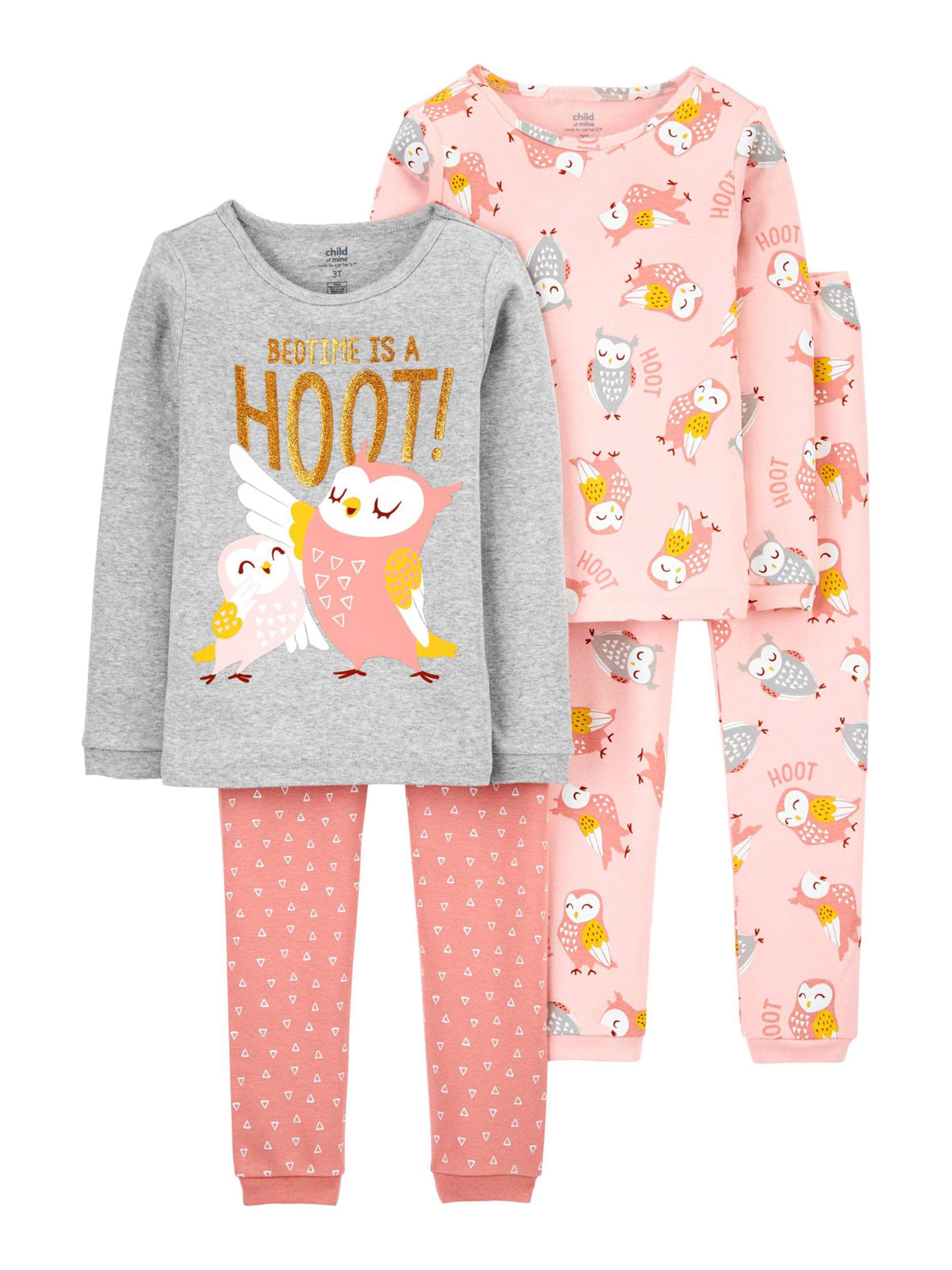 New Carter's Girls Animal Pajama 2pc Set Snug fit Long  Sleeve and Long Pants 