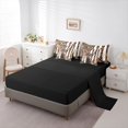 thumbnail image 5 of Castle Fairy Vintage Distressed Flag Deer King Bedding 7pcs,Retro American Flag King Bed in a Bag,Red White Ochre,Black Reversible, 5 of 7