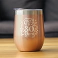 thumbnail image 2 of Cheers 30 Years - Insulated Wine Tumbler with Sliding Lid - 30th Anniversary Gifts - Rose Gold 12oz, 2 of 3