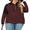 Wine Red, variant on NISVIYA Winter Plus Size Tops for Women Loose Fit Long Sleeves Sweatshirts Casual Buttons Up Hoodies