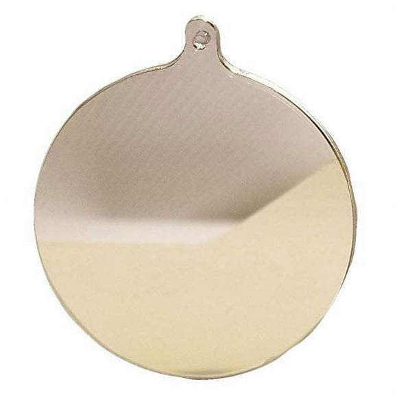 SIBE-R PLASTIC SUPPLY Acrylic Silver Colored Mirror Round Baubles Blank with Holes for DIY Kids Crafts Christmas Tree Ornaments Hanging [10 Pack] (Assorted Colors)