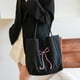 thumbnail image 4 of Bolso Elegante Compras Sencillo Mano Con Lazo para Mujer Lona Fiesta Y, 4 of 9