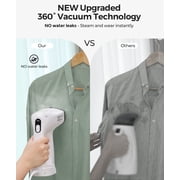 Vacuum Steamer for Clothes, 3500Pa Suction Clothes Steamer Handheld, 2-in-1 Steamer & Iron Garment Steamer, 3 Modes & 360° Leak-proof Technology Fabric Steamer for Wrinkle Removal (for 110-120V)