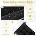 thumbnail image 3 of Millsilo Outdoor Rocking Chair Cushion Set 38" x 17" x 3", Waterproof Patio Chair Cushions with Non-Slip Bottom & 6 Ties, Tufted High Back Seat & Back Cushions, Black, 3 of 7