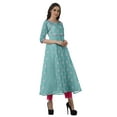 thumbnail image 3 of Moomaya Women's Printed Anarkali Kurti Pant Set “ Ethnic Clothing Sets For Women, 3 of 8
