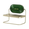 thumbnail image 1 of Estante de cocina, soporte de cocina, montado en la pared con ganchos, estante organizador, bloque, dorado y verde, 1 of 9