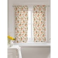 thumbnail image 3 of Summer Peach Curtains 45 Inch Length, Sheer Curtains for Bedroom Living Room Window Tropical Fruit Rustic Flowers Watercolor Rod Pocket Drapes Kitchen Curtains Small Half Window 42"x45" 2 Panels, 3 of 6