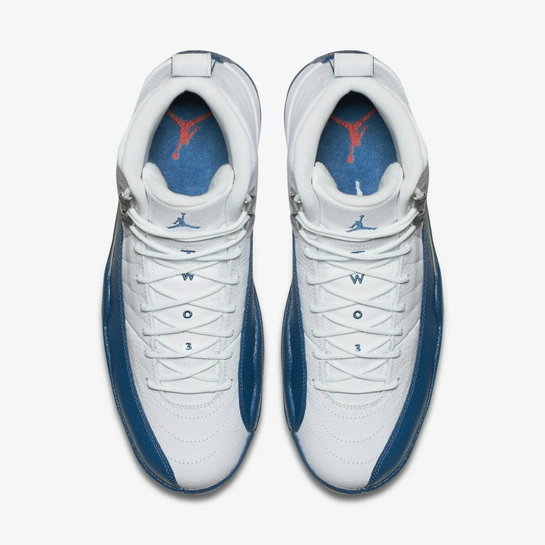 Jordan Air 12 Retro Men's Shoes White/French Blue/Metallic Silver/Varsity  Red 130690-113