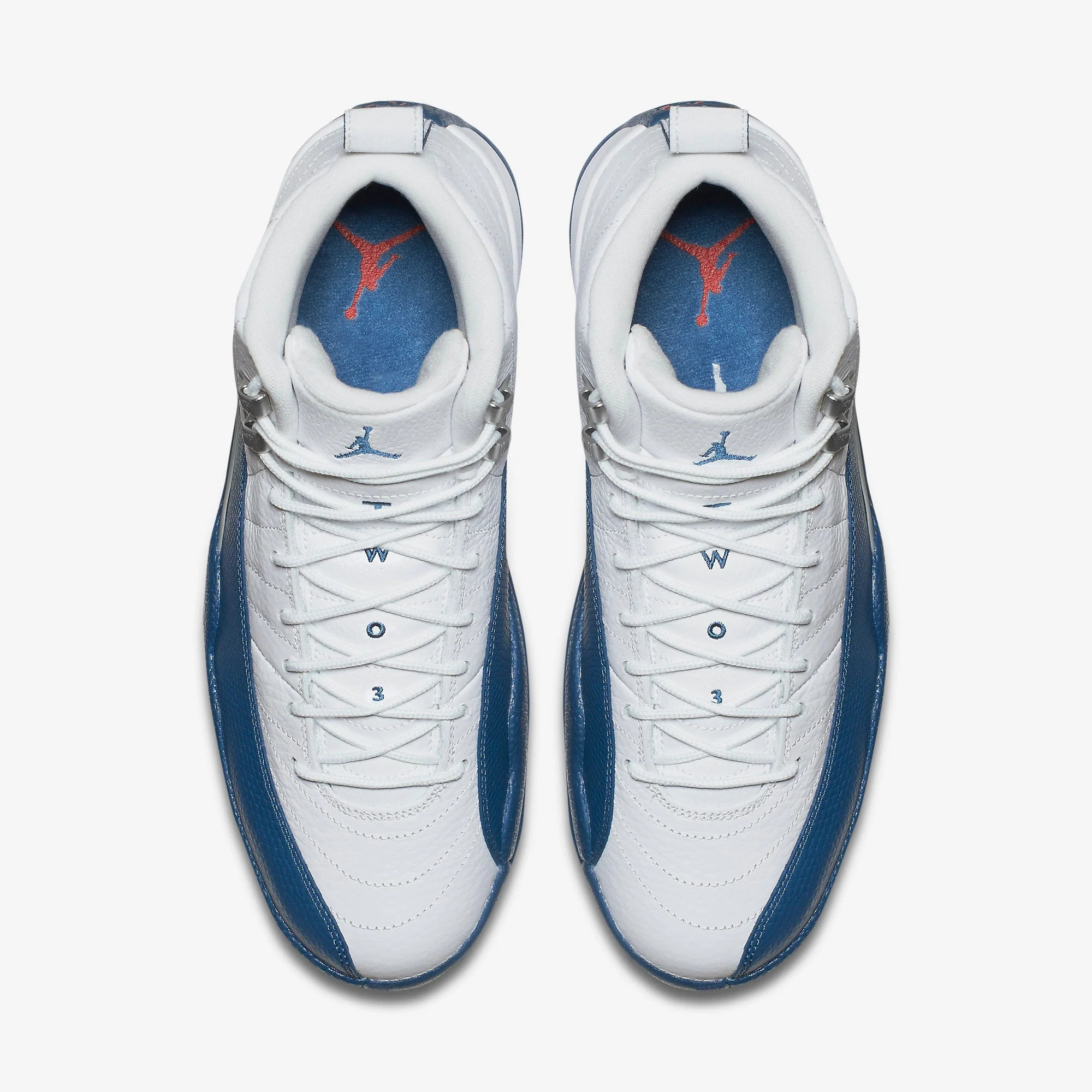 Nike Mens Air Jordan 12 Retro "French Blue" White/Metallic Silver 130690-113 - image 4 of 6