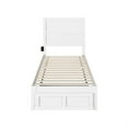 thumbnail image 4 of AFI NoHo Traditional Wood Twin XL Platform Bed with Foot Drawer in White, 4 of 4
