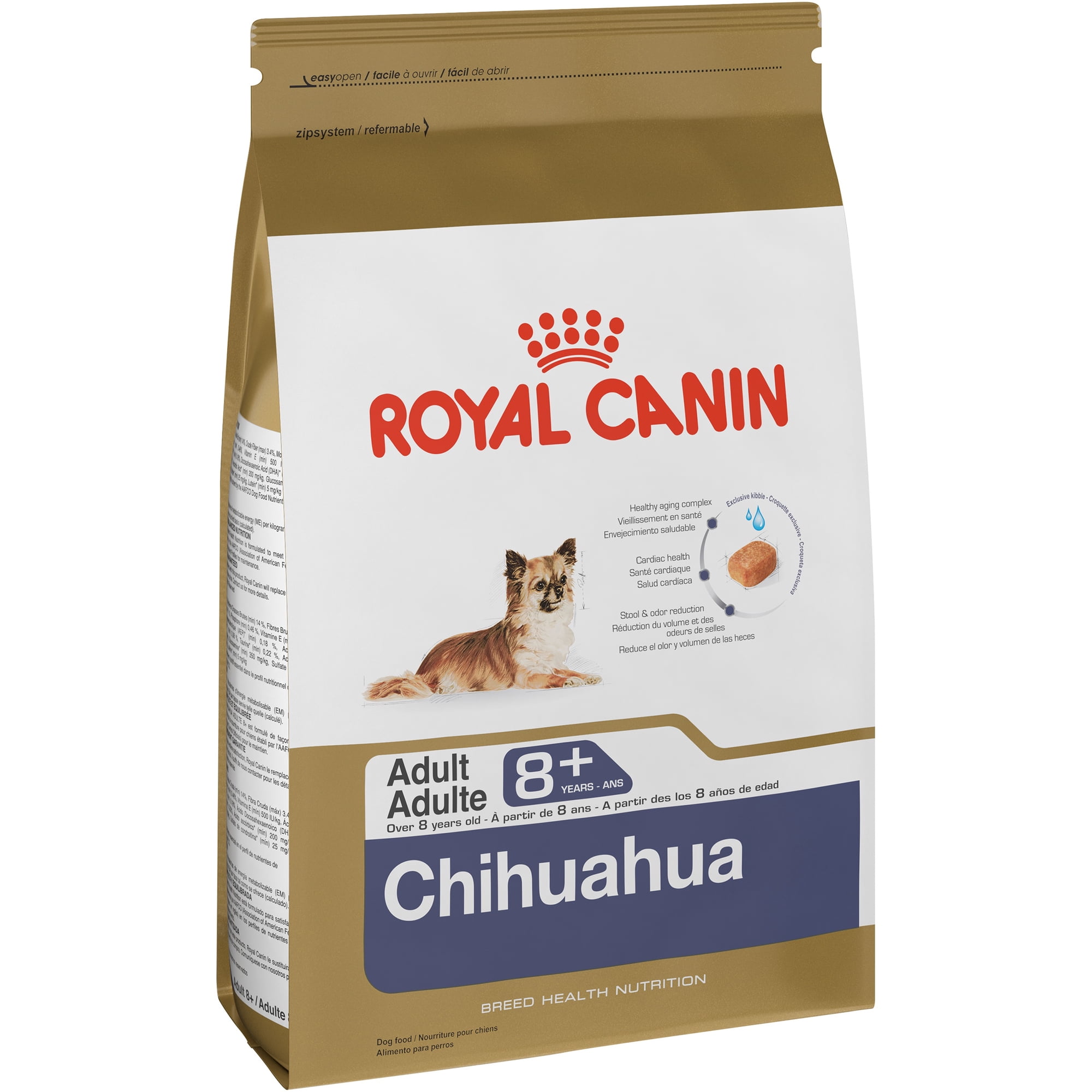Royal Canin Breed Health Nutrition Chihuahua Adult 8+ Years Dog Food 2.5 lb. Bag