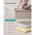 thumbnail image 2 of SONGMICS Mazie Collection - 43 Inches Folding Storage Ottoman Bench, Synthetic Leather, Heavy - Duty up to 660 lb Load, Multifunctional, Camel Brown, 2 of 5