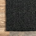 thumbnail image 3 of 2.6x8 Ft Black Jute Area Rug, Hand-Woven, Reversible, Farmhouse Boho Style, Durable & Pet-Friendly Rug for Living Room, Dining Room, and Bedroom, 3 of 4